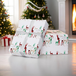 Gemstone Crystal Reindeer God jul Helgdag Presentpapper