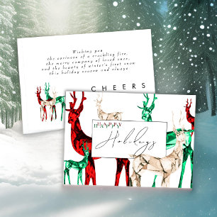 Gemstone Crystal Reindeer jul-Helgdag Card Julkort