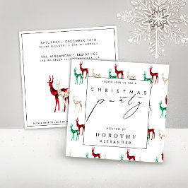 Gemstone Crystal Reindeer jul Party Inbjudningar