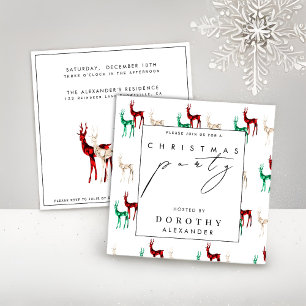 Gemstone Crystal Reindeer jul Party Inbjudningar