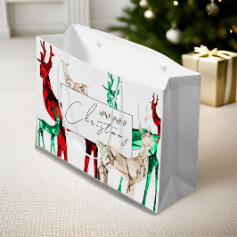 Gemstone Crystal Reindeer Merry Christmas Holiday