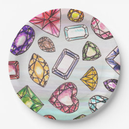 Gemstone Design Papper Tallrikar