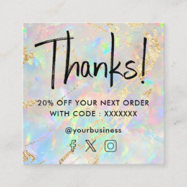 gemstone-diskonteringskort fyrkantigt visitkort