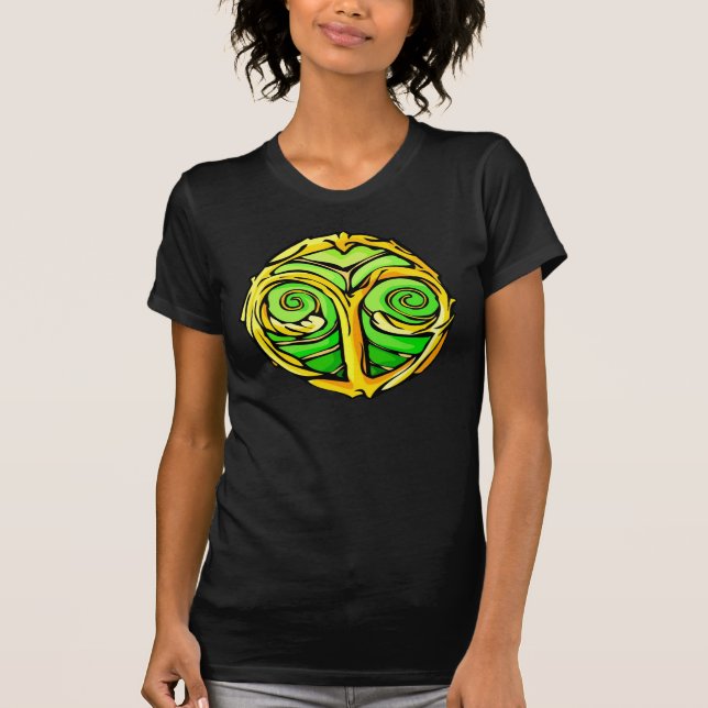 Gemstone Färgad Aries Symbol T Shirt (Framsida)