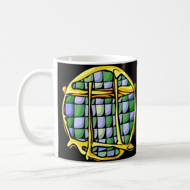 Gemstone Färgad Gemini Symbol Kaffemugg (Vänster)