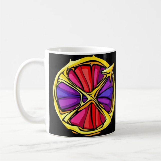 Gemstone färgat Sagittariussymbol Kaffemugg (Vänster)