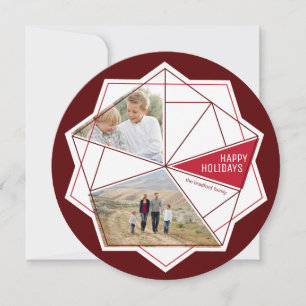 Gemstone-fotokort för icke-traditionell Helgdag Julkort