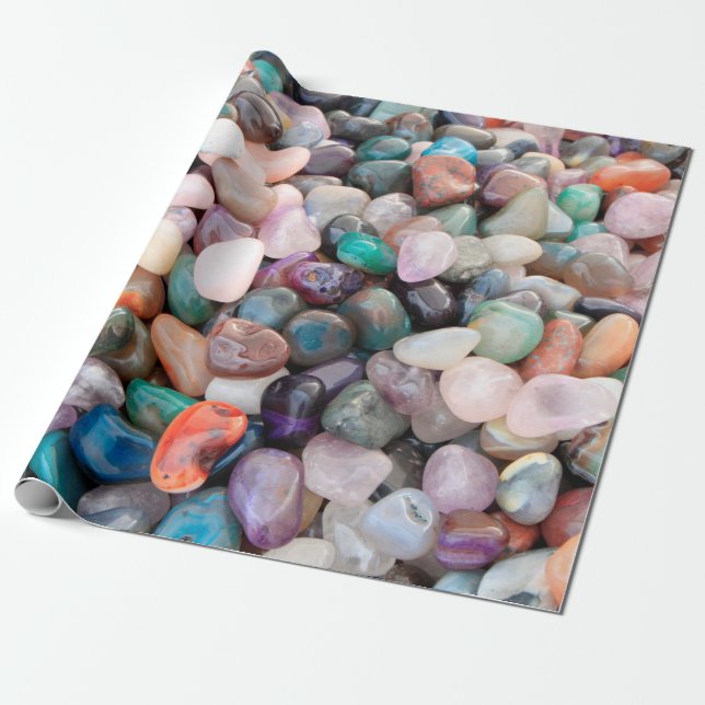 Gemstone-geologisk mineral presentpapper (Utrullad)