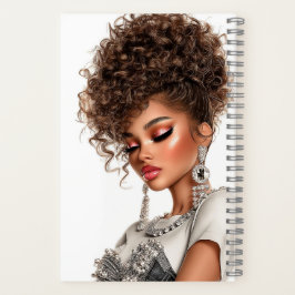 Gemstone Glow Glam Girl Spiral Notebook