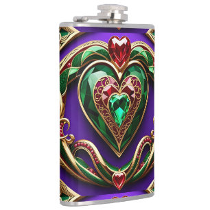 Gemstone Guld Filigree Heart & Snake Kärlek Venus Fickplunta