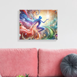 Gemstone Harmony: Watercolor Canvastryck