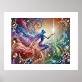 Gemstone Harmony: Watercolor  Poster