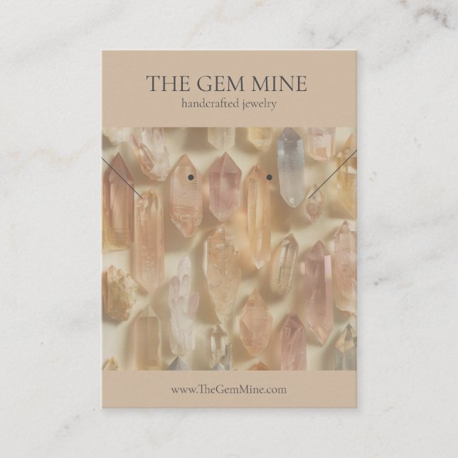 Gemstone Jewelry Display Card Visitkort (Framsida)