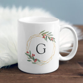 Gemstone-julmunogram Kaffemugg