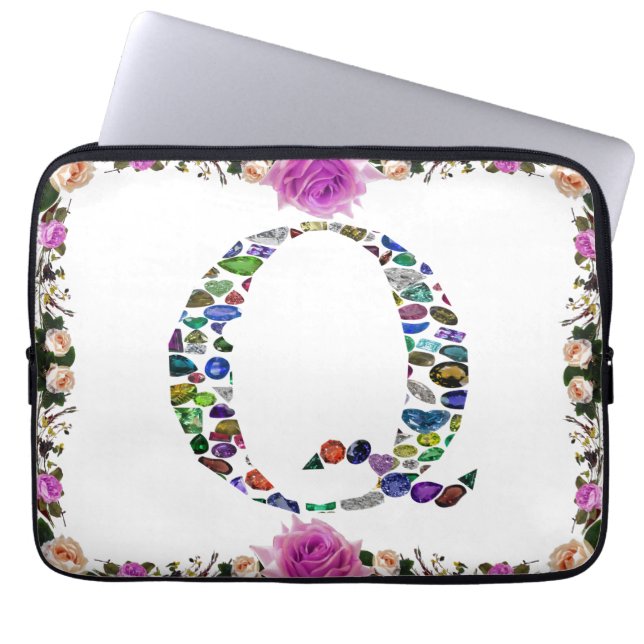 Gemstone Monogram Brev Q Laptop Fodral (Framsidan)