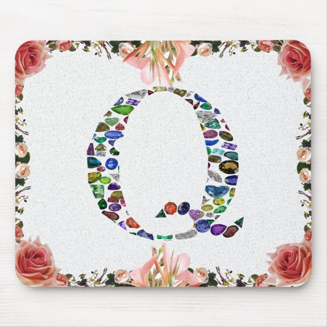 Gemstone Monogram Brev Q Musmatta (Framsidan)
