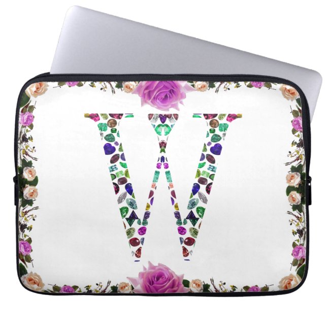 Gemstone Monogram Brev W Laptop Fodral (Framsidan)
