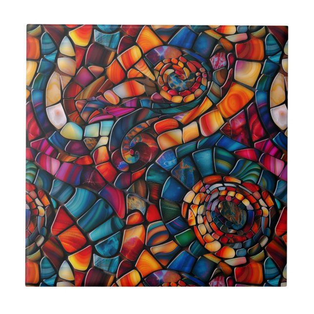 Gemstone Mosaic Ceramic Tile Kakelplatta (Framsidan)