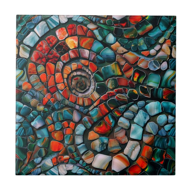 Gemstone Mosaic Ceramic Tile Kakelplatta (Framsidan)