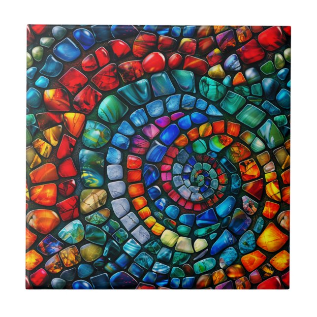 Gemstone Mosaic Ceramic Tile Kakelplatta (Framsidan)