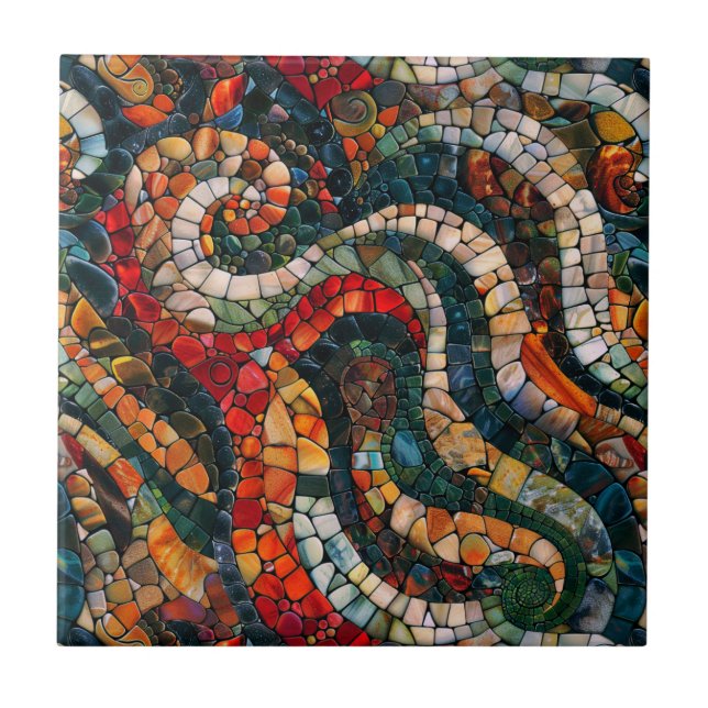Gemstone Mosaic Ceramic Tile Kakelplatta (Framsidan)