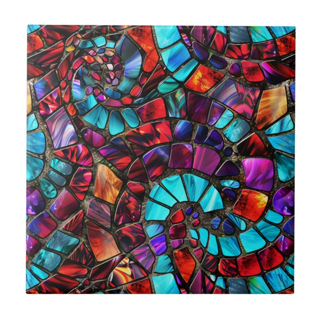 Gemstone Mosaic Ceramic Tile Kakelplatta (Framsidan)