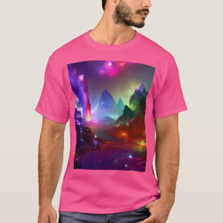 Gemstone Mountains Fantasy Multifärgad Crystal Act T Shirt
