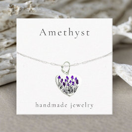 Gemstone Necklace Jewelry Visning Card Tilläggskort