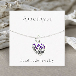 Gemstone Necklace Jewelry Visning Card Tilläggskort