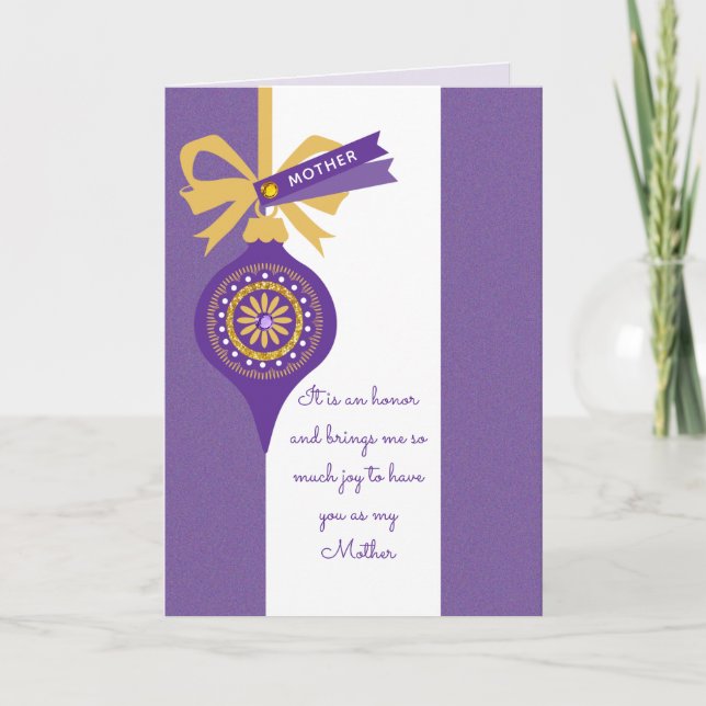 Gemstone- och prydnadsjulkort för Mor Helgkort (Framsida)