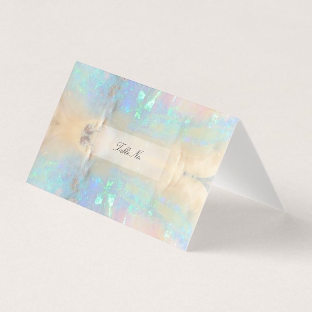 Gemstone Opal Crystal Gem Marble Bord Card Visitkort (Framsida)