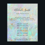 gemstone opal FAUX iridescent struktur Flygblad<br><div class="desc">skönhetssalon professionell konstnärer</div>