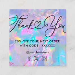 gemstone opal fyrkantigt visitkort