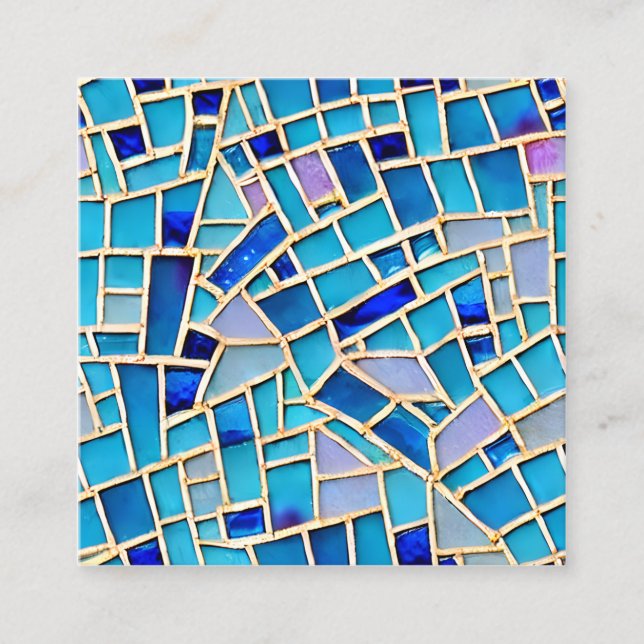 Gemstone Pastel Färg Shattered Glass Nedfläckad Le (Framsida)