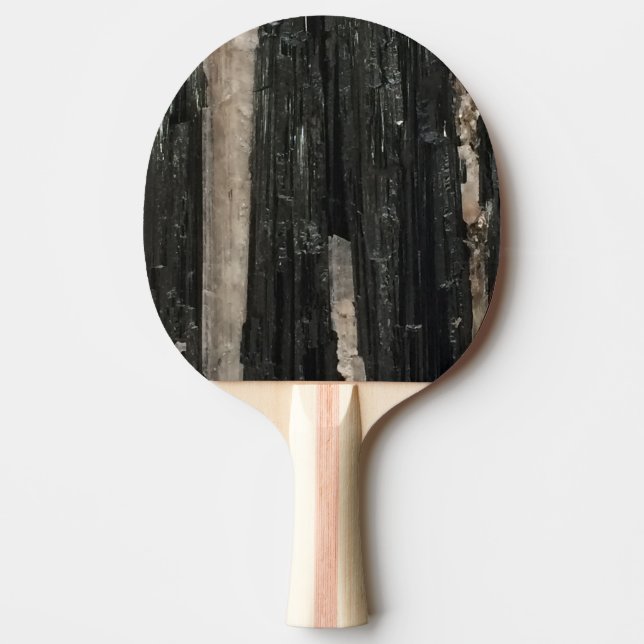 Gemstone Photo Black White Stripe Modern Pingisracket (Framsidan)