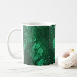 Gemstone Photo Bright Grönt Swirled Abstrakt Kaffemugg