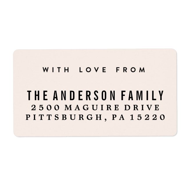 Gemstone-returadressetikett Fraktsedel (Framsidan)