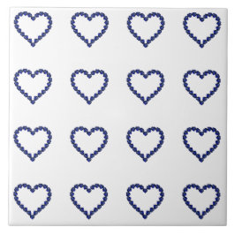 Gemstone Sapphire Blue Heart Kakelplatta