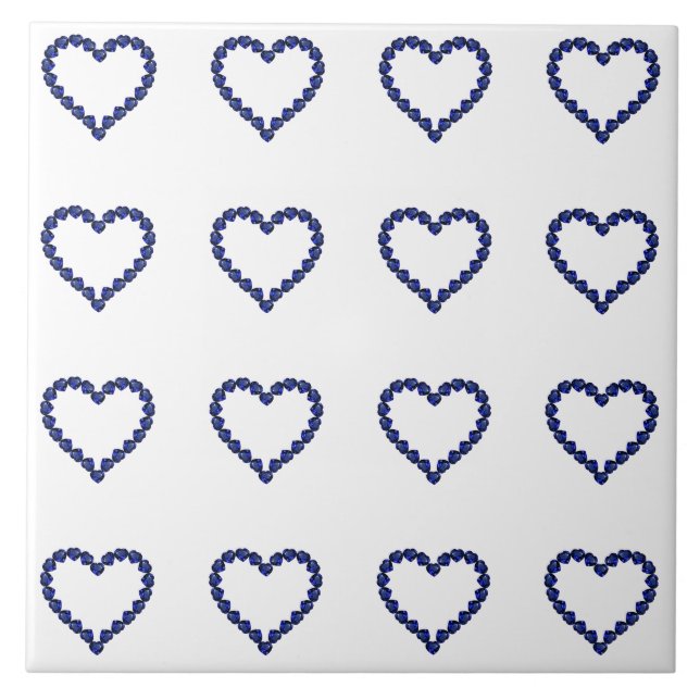 Gemstone Sapphire Blue Heart Kakelplatta (Framsidan)