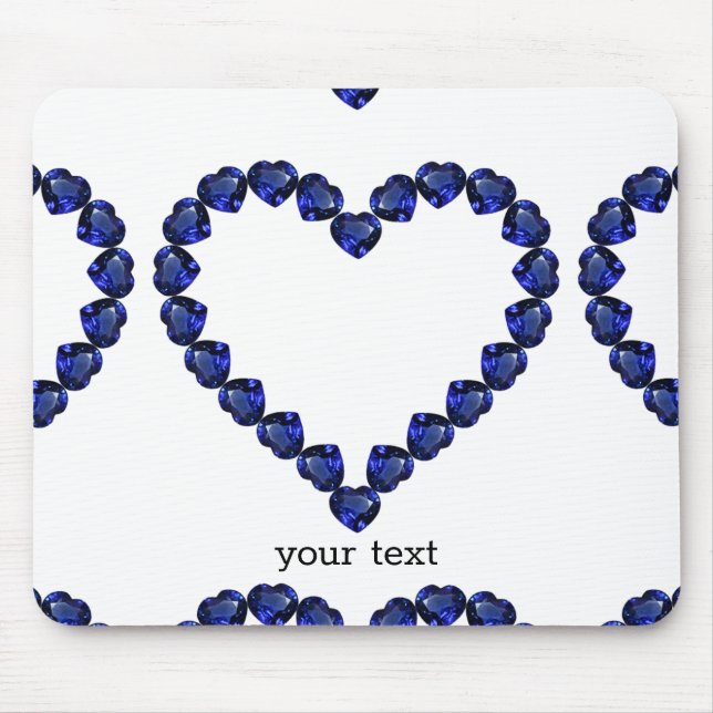 Gemstone Sapphire Blue Heart Musmatta (Framsidan)