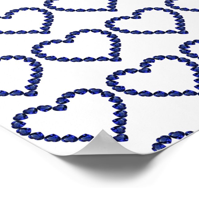 Gemstone Sapphire Blue Heart Poster (Hörn)