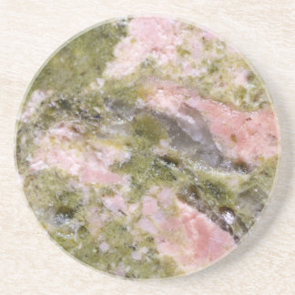 Gemstone-serien - Rosa och Grönt Thulite Underlägg Sandsten