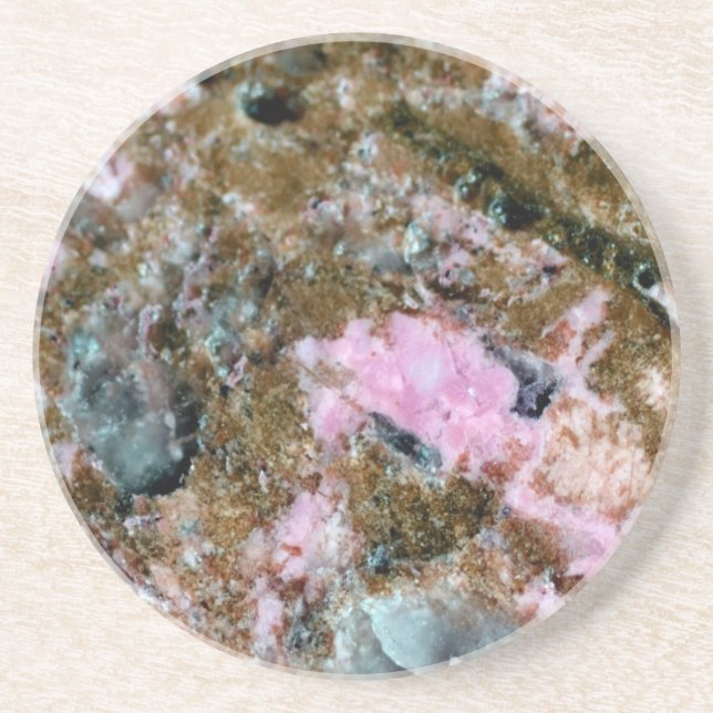 Gemstone Series - Mörk Rosa and Grönt Thulite Underlägg (Framsidan)