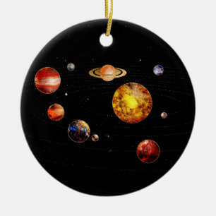 Gemstone Solar System Julgransprydnad Keramik