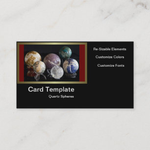 Gemstone Spheres - Bollar of Minerals Visitkort