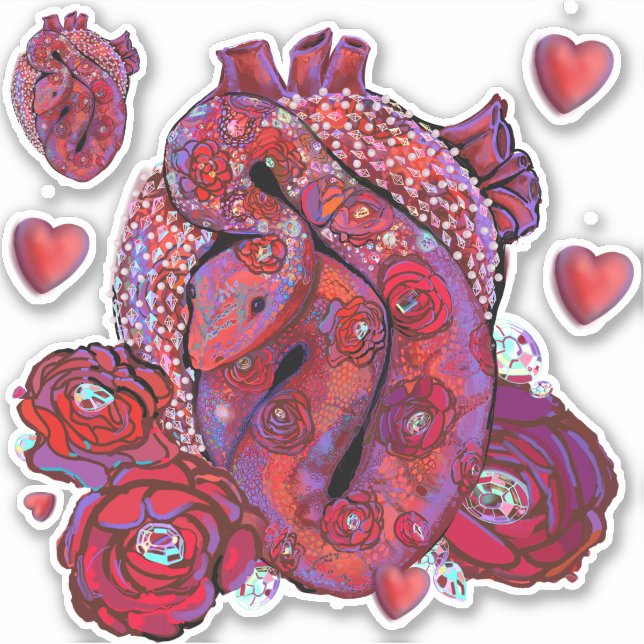 Gemstone Viper med Ro & Hearts Klistermärken (Framsida)