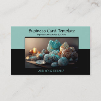 Gemstones Healing Crystal Reiki Affärskort Visitkort