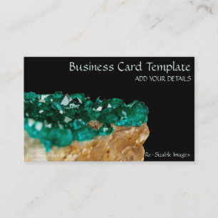 Gemstones Mineral Stone Dioptase Emerald Visitkort