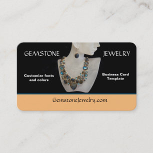 Gemstonesmycken shoppar visitkort