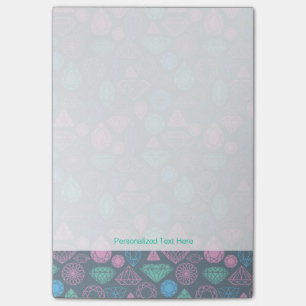 Gemstonesymbolsmönster Post-it Block